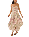 Charo Ruiz Iraso Long Dress in Cream Botanic