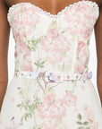 Charo Ruiz Long Dress Danny in Cream Botanic