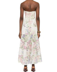 Charo Ruiz Long Dress Danny in Cream Botanic