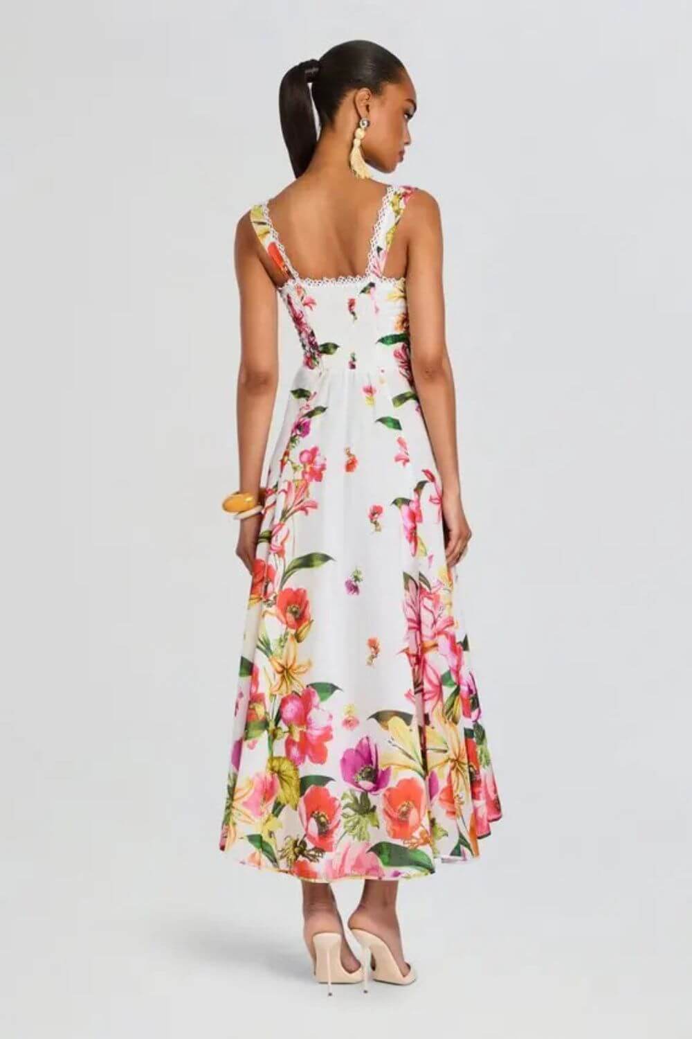 Charo Ruiz Long Dress Maui in White Bliss