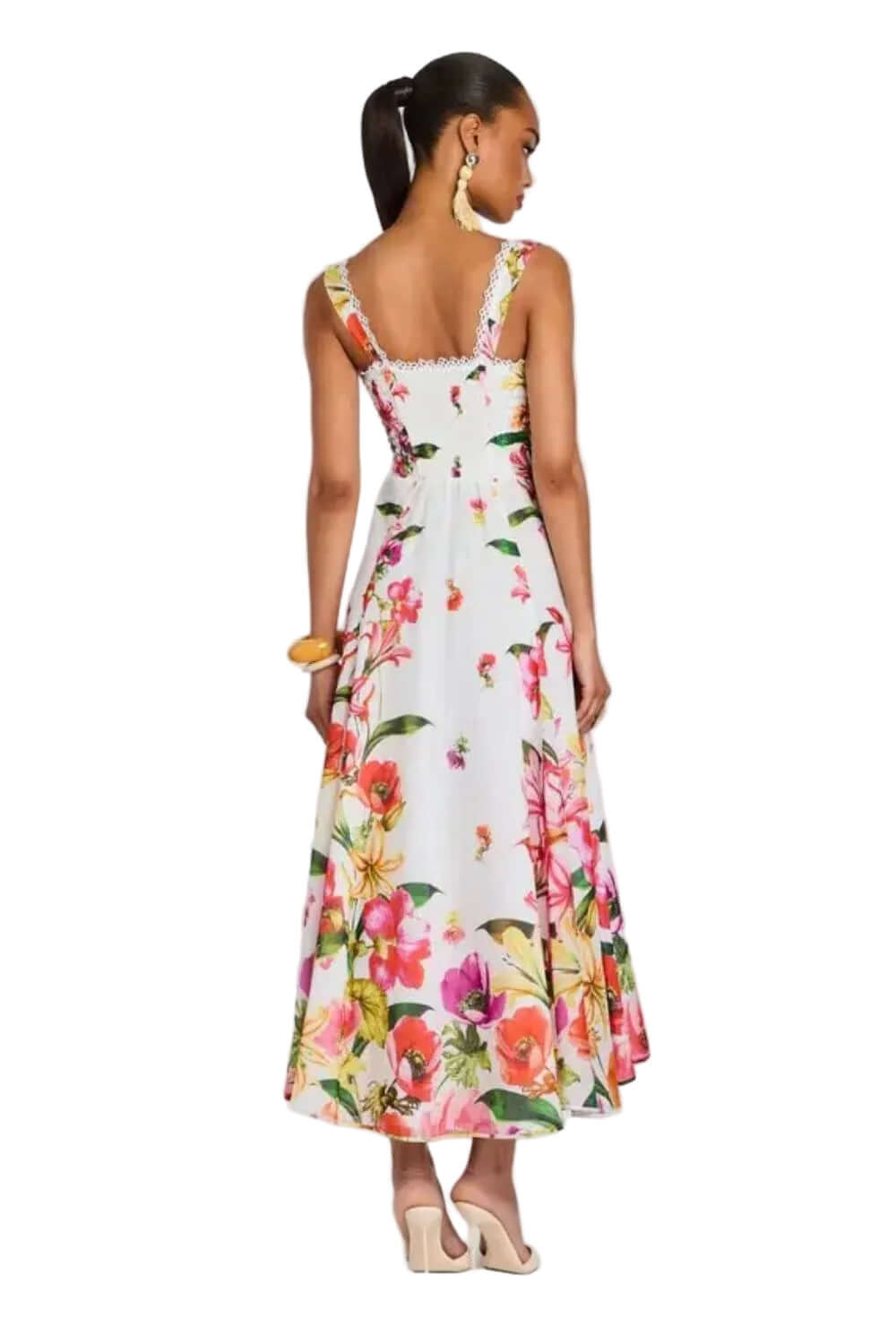 Charo Ruiz Long Dress Maui in White Bliss