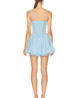 Charo Ruiz Short Gardenia Dress in Blue Arctic