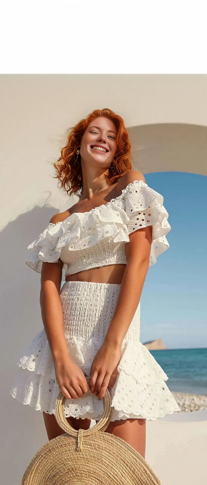 Clara Top in White Fruition