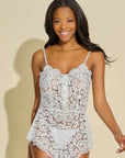 Cosabella Magnolia Teddy in Silver Lurex