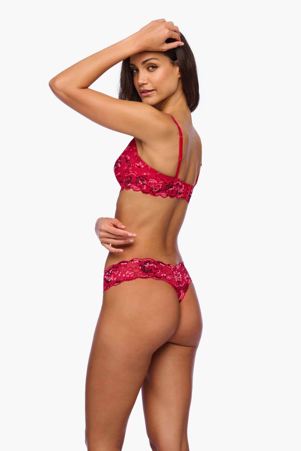 Cosabella Never Say Never Cutie Low Rise Thong in Ombre Velluto/Black