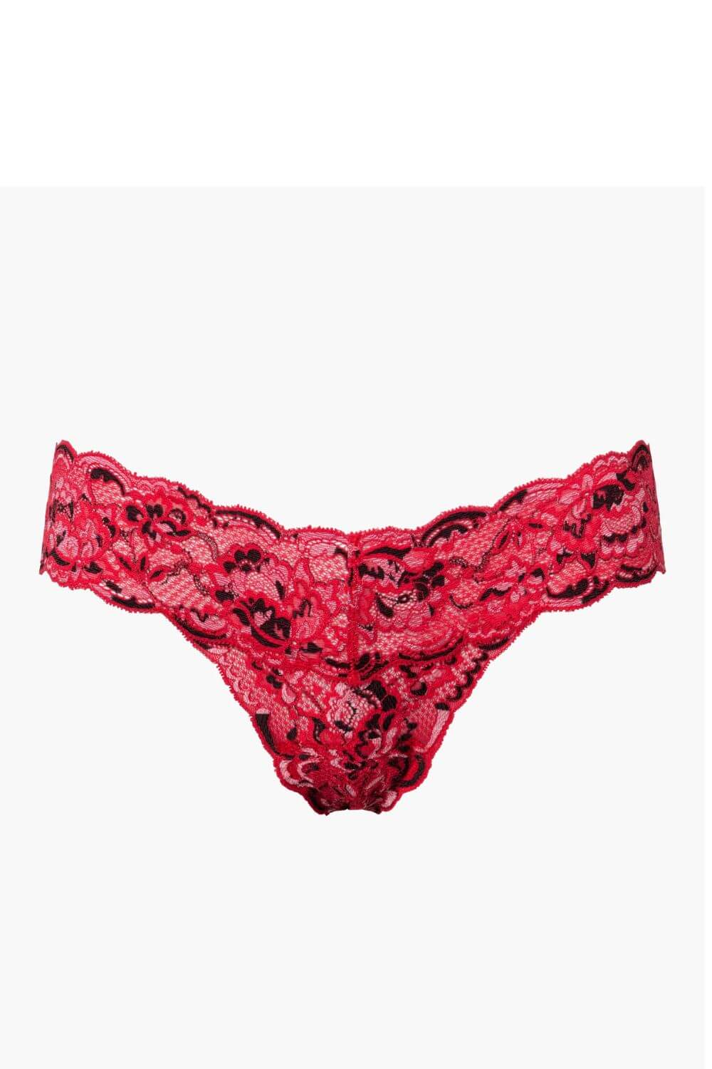 Cosabella Never Say Never Cutie Low Rise Thong in Ombre Velluto/Black