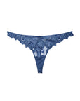 Lily Embroidery Hipster Thong in Spring Denim