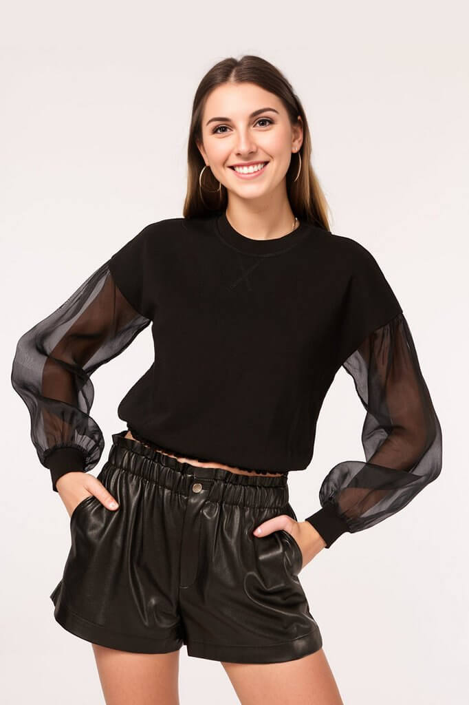 Cami NYC Valeria Sweatshirt in Black Color: Black Size: XS at Petticoat Lane  Greenwich, CT