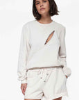 Cami NYC Haru Pearl Sweatshirt Color: Ceramic Size: XS at Petticoat Lane  Greenwich, CT