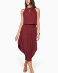 Ramy Brook Audrey Smocked Midi Dress Color: Bordeaux Size: XS at Petticoat Lane  Greenwich, CT
