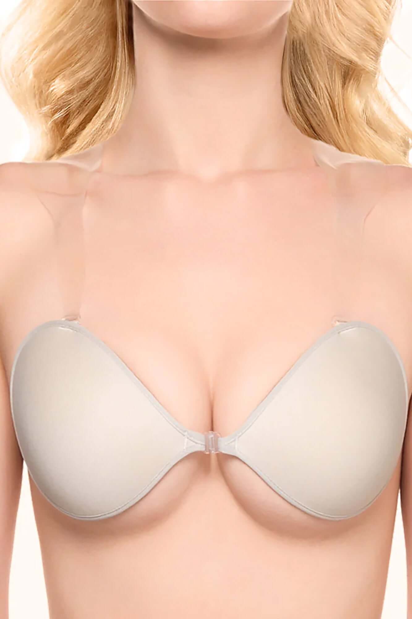 C City Breast Lifting Nipple Hiding Push Up Silicone Bra Skin
