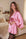 Fleur du Mal Angel Sleeve Robe in Pink Cadillac