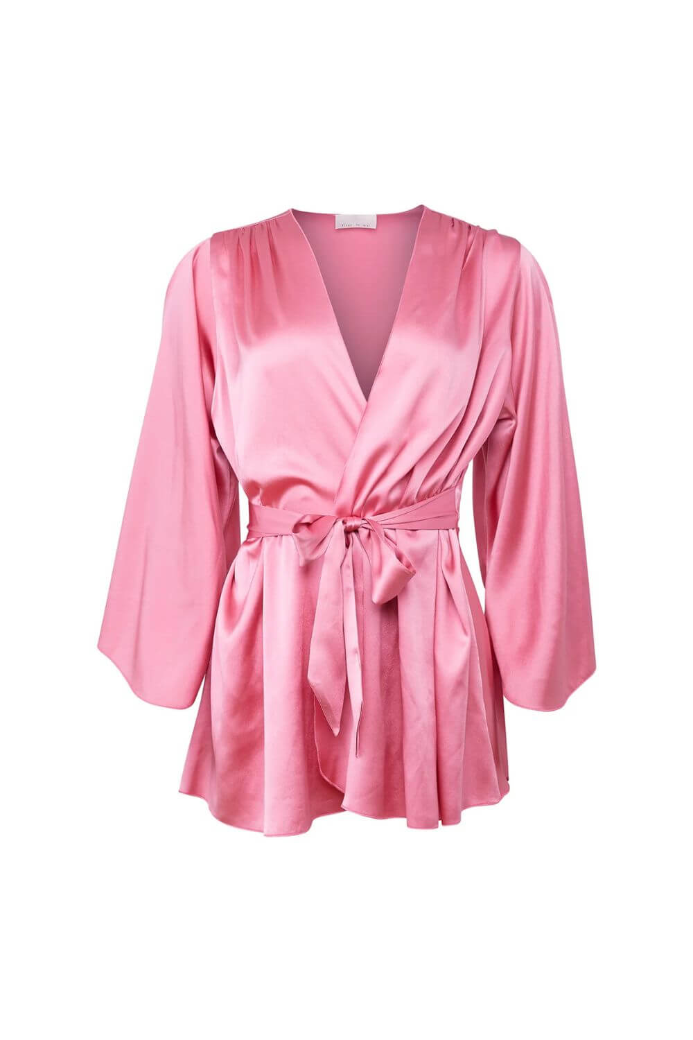 Fleur du Mal Angel Sleeve Robe in Pink Cadillac
