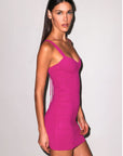 Fleur du Mal Bandage Dress in Wild Pink