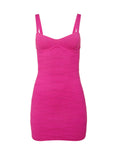Fleur du Mal Bandage Dress in Wild Pink