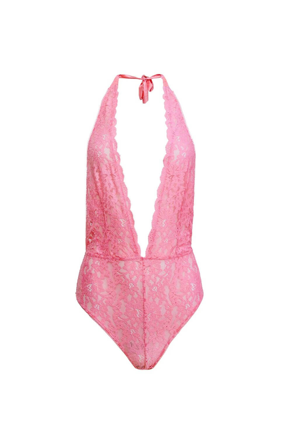Fleur du Mal Charlotte Halter Teddy in Pink Cadillac