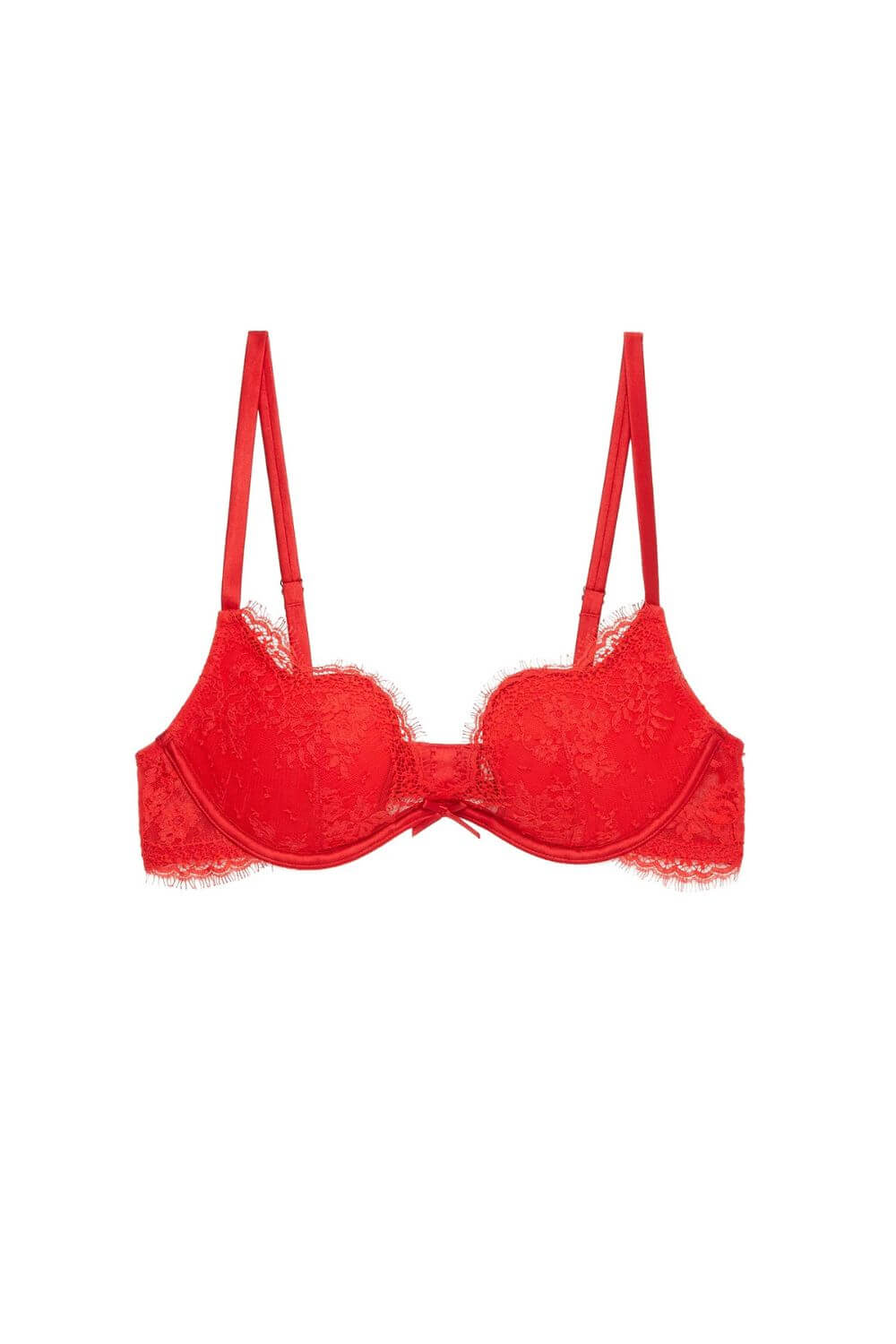 Fleur du Mal Frankie Lace Seduce U-Plunge Bra in Rouge