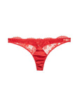 Fleur du Mal Frankie Lace Thong in Rouge