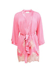 Fleur du Mal Juliet Lace Robe in Watermelon