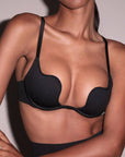 Fleur du Mal Le Stretch Micro U-Plunge Bra in Black