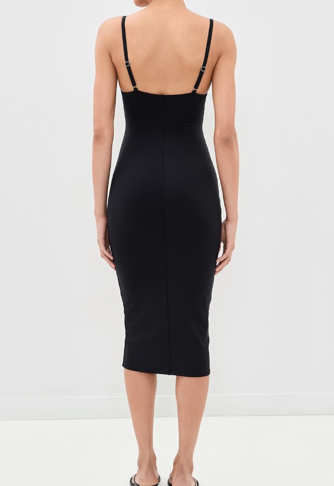 Fleur du Mal Le Stretch U-Plunge Midi Dress