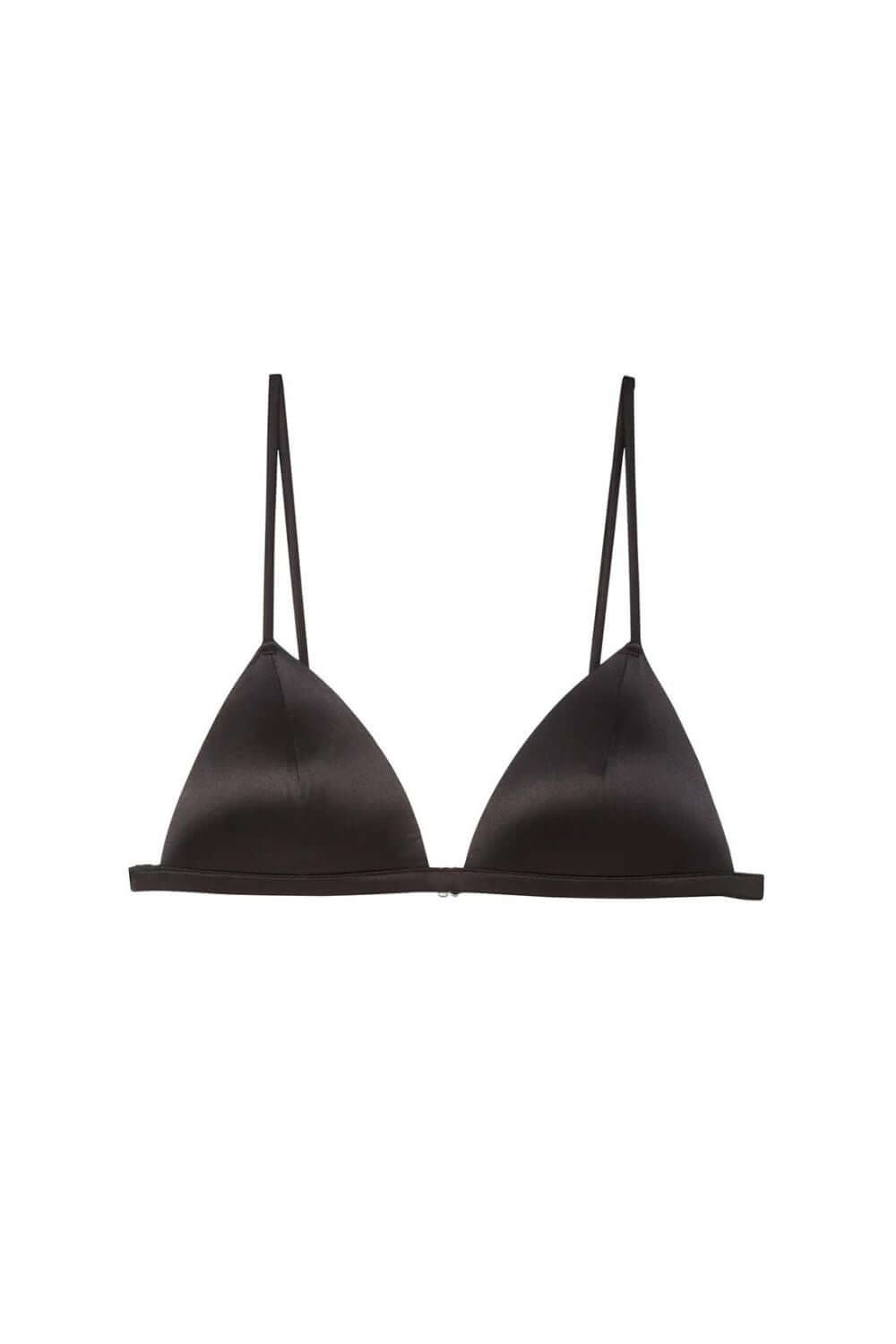 Fleur du Mal Molded Triangle Bra in Black