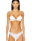Fleur du Mal Molded Triangle Bra in Ivory