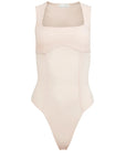 Fleur du Mal Organic Cotton Scoop Neck Bodysuit in Ivory