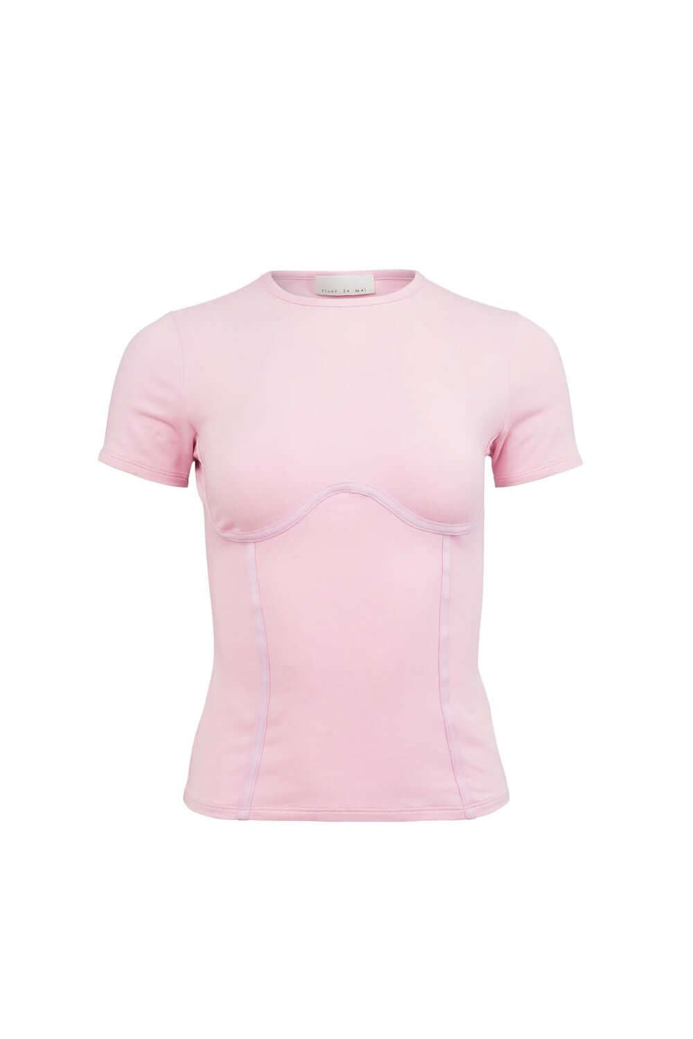 Fleur du Mal Organic Cotton T-Shirt in Pink Lady