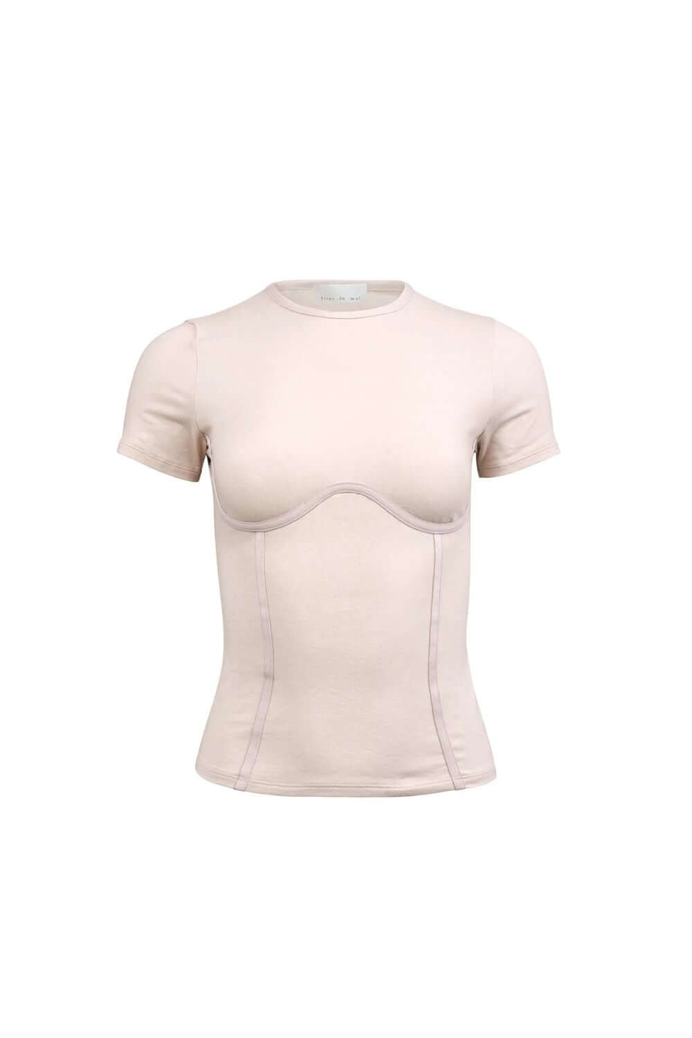 Fleur du Mal Organic Cotton T-Shirt in Tahini