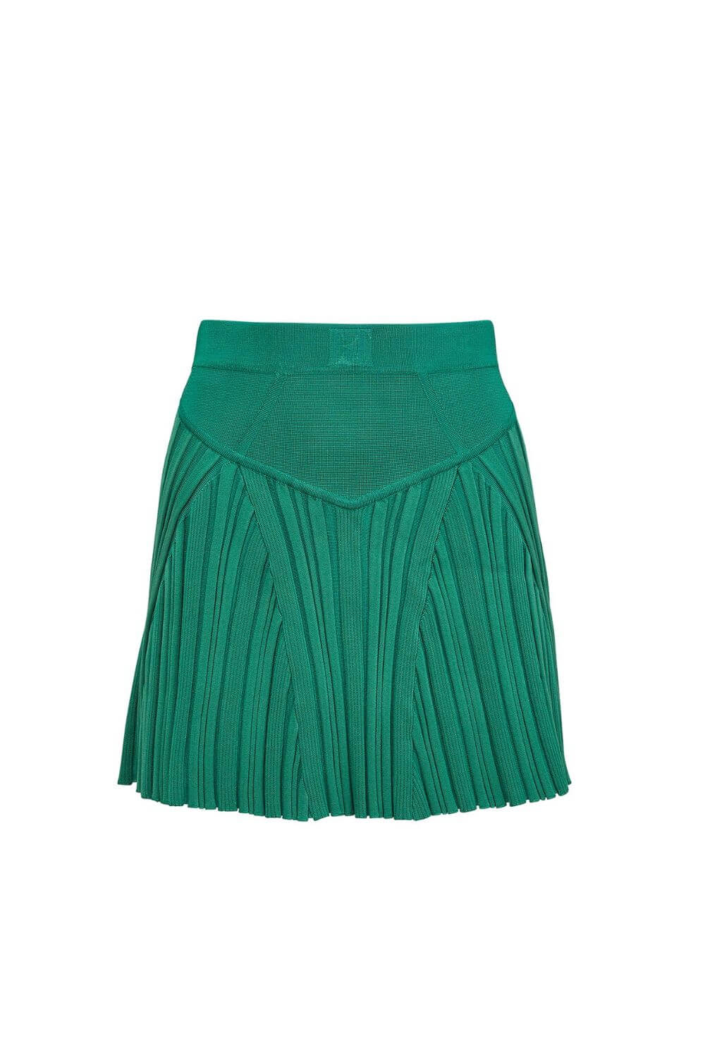 Fleur du Mal Rib Flare Skirt in Lucky Green