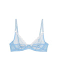 Fleur du Mal Sheer Tulle Demi Bra in Light Sky