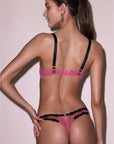 Fleur du Mal Sheer Tulle Demi Bra in Pretty Pink