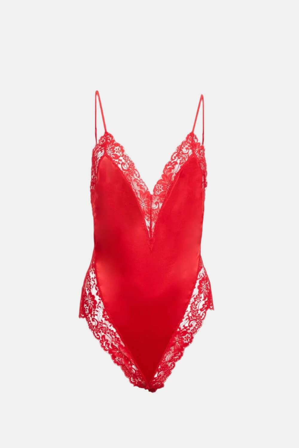 Fleur du Mal Venus Lace Teddy in Rouge