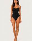 Basics Square Neck One-Piece in Black