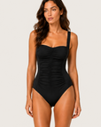 Basics Square Neck One-Piece in Black