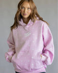 Happy Camp3r Snow Angel Puff Hoodie in Light Pink