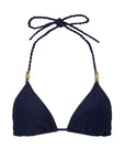 Heidi Klein Navy Triangle Rope Bikini Top and Triangle Bottom Set