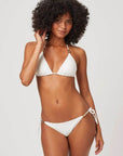 Heidi Klein White Triangle Rope Bikini Top and Triangle Bottom Set