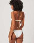 Heidi Klein White Triangle Rope Bikini Top and Triangle Bottom Set