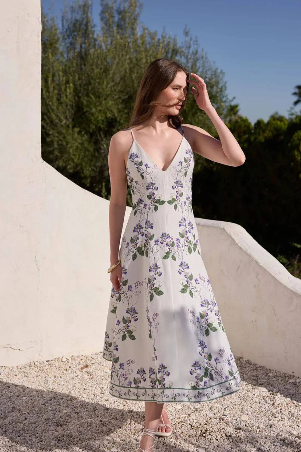 Hemant & Nandita Anya Midi Dress in Ivory