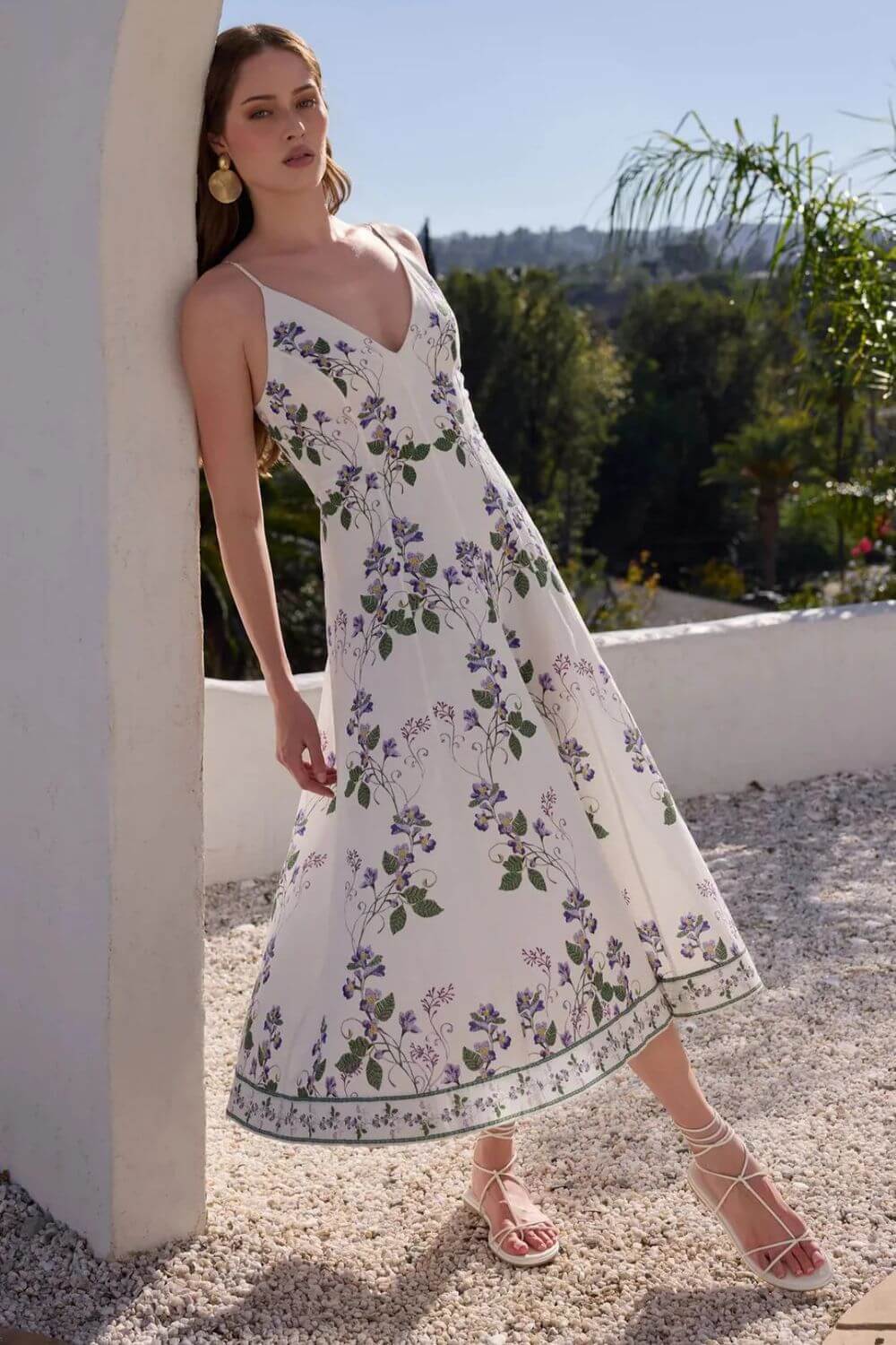 Hemant & Nandita Anya Midi Dress in Ivory