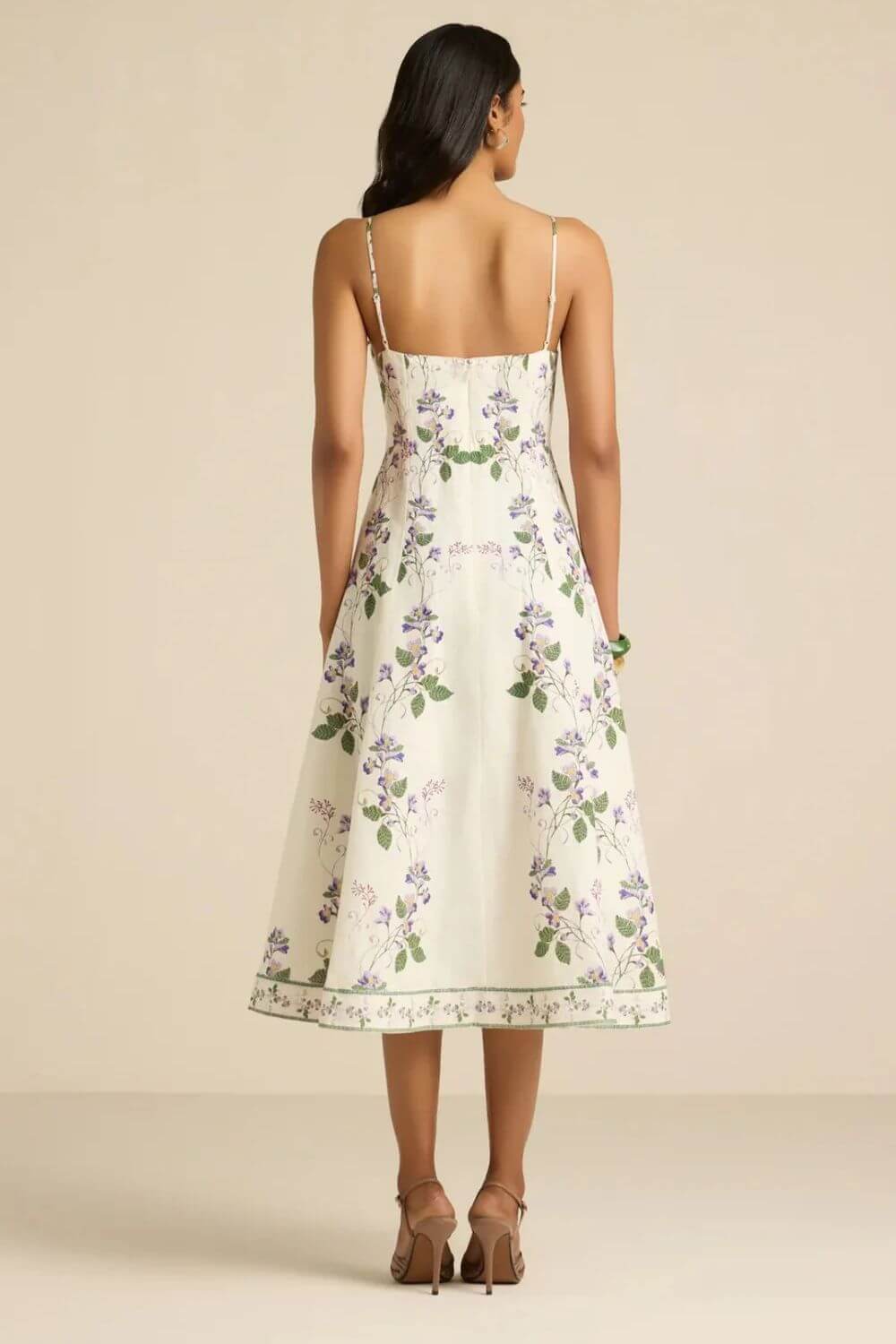 Hemant & Nandita Anya Midi Dress in Ivory