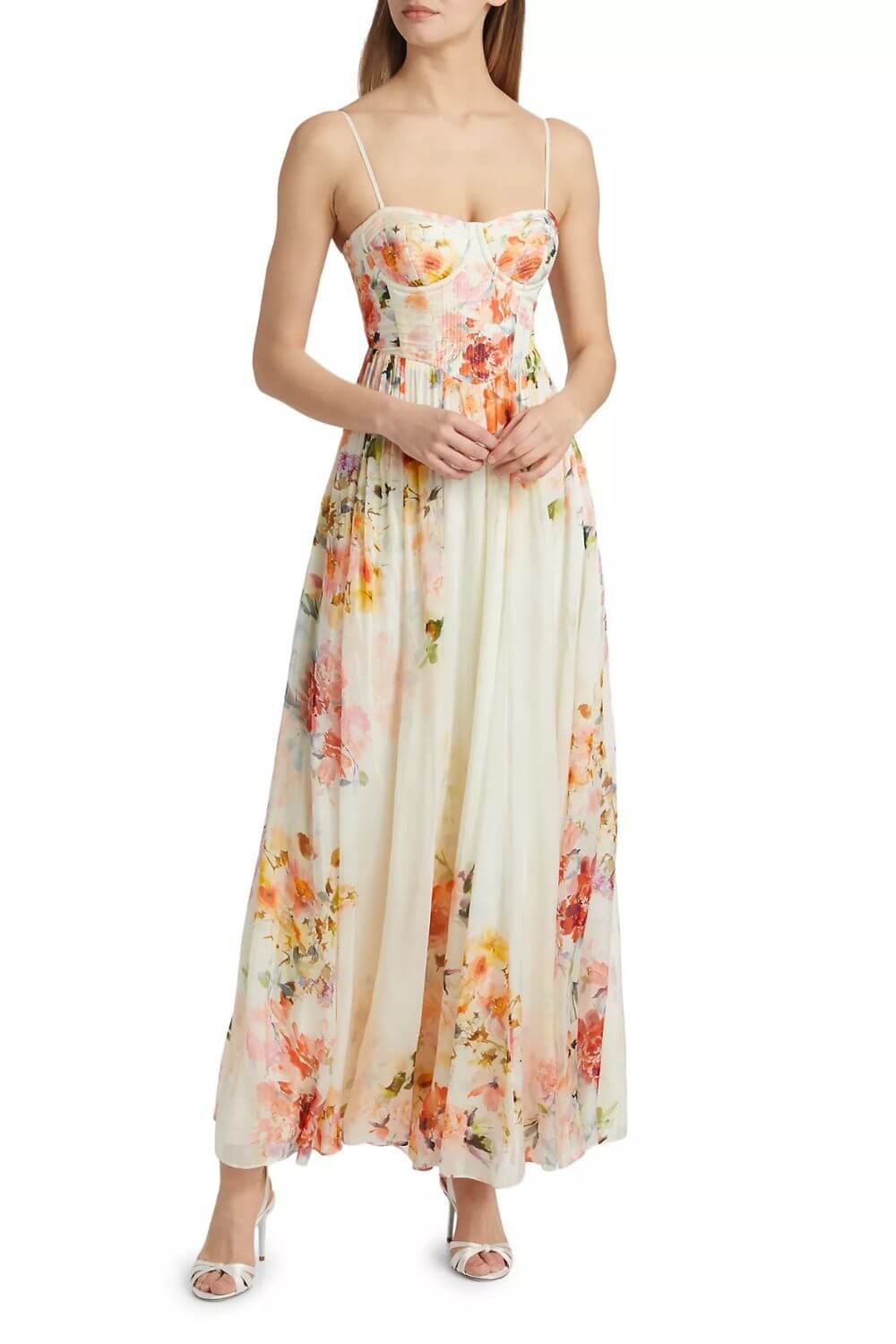 Hemant & Nandita Saba Corsetted Long Dress