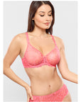 Cassiopee Full Cup Bra in Electric Pink