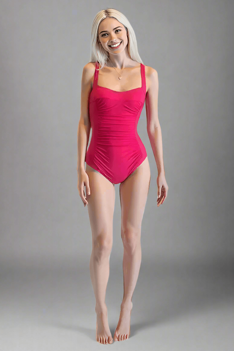Karla Colletto Basic Square Neck BA-D70 in Rose