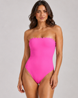 Karla Colletto Ines Bandeau with Shelf Bra in Zinnia