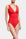 Karla Colletto Ines V-Neck One-Piece in Cherry