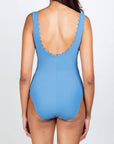 Karla Colletto Ines V-Neck One-Piece in Mystic