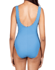 Karla Colletto Ines V-Neck One-Piece in Mystic